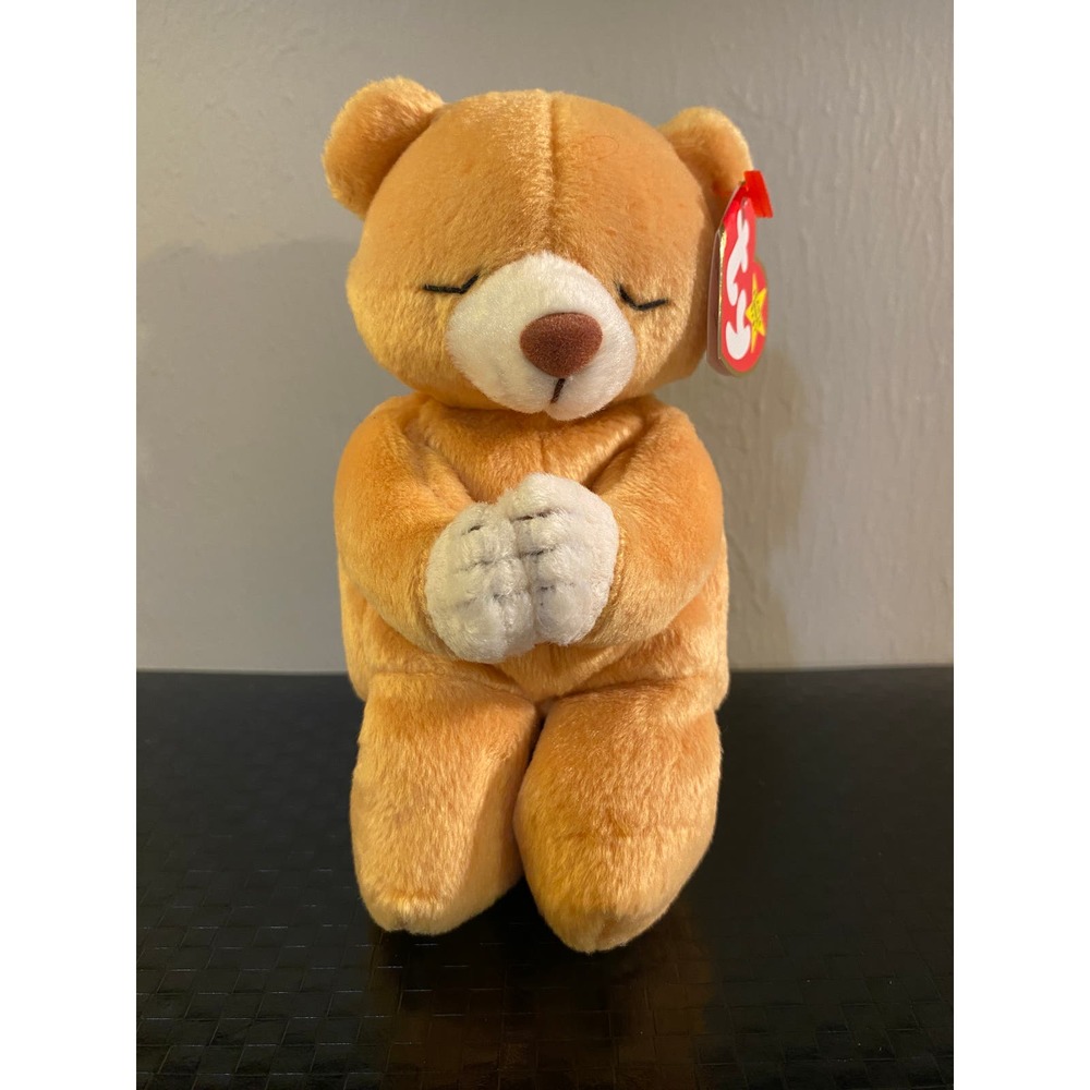 RARE MINT 1998 Ty Beanie Baby Praying HOPE Bear w/ Errors! 🙏🏼 ⬳ᖇᗩᖇ𑫋!!! MWMT